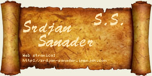 Srđan Sanader vizit kartica
